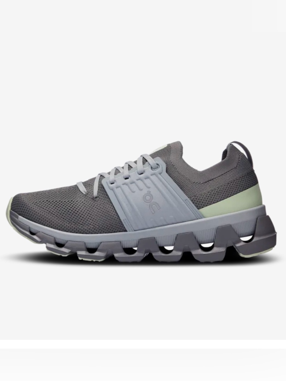 On Running Women's Cloudswift3 Athletic Shoes in Gray and Light Green